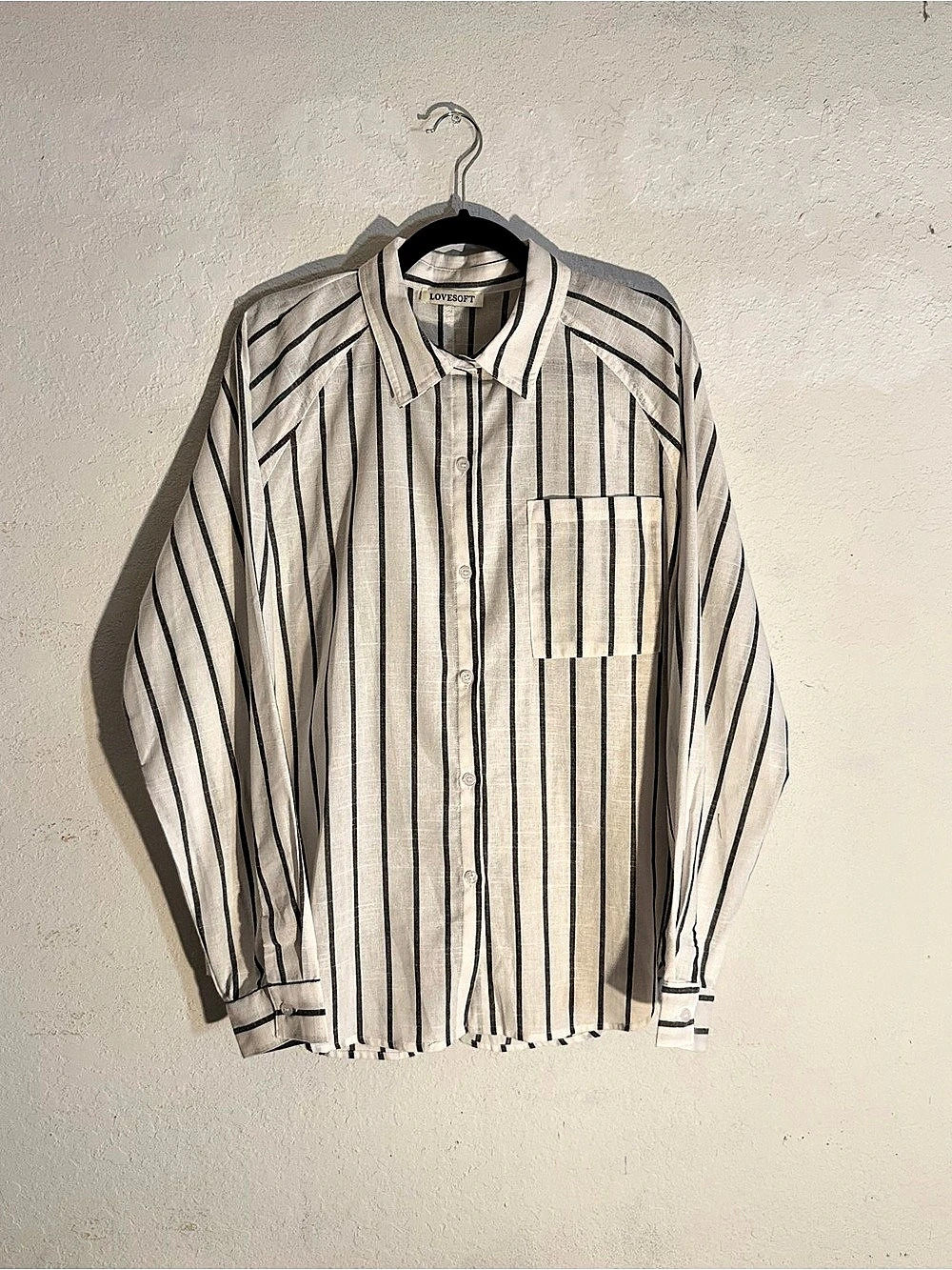 Lovesoft - Striped Button Down | White & Black | L